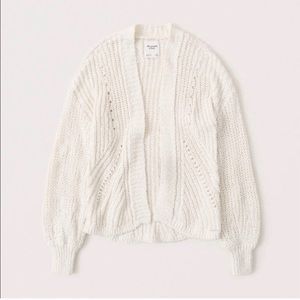 Abercrombie & Fitch Puff Sleeve Cardigan